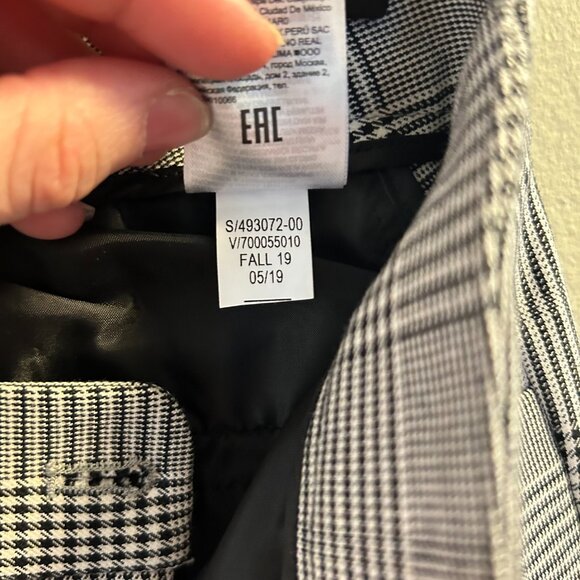Banana Republic Sloan Plaid Pants Womens Size 0 Grey Skinny Work Slacks Pockets - Picture 8 of 9